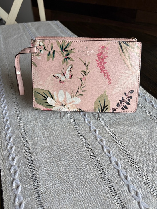 kate spade Accessories - kate spade Pink Floral Butterfly pouch